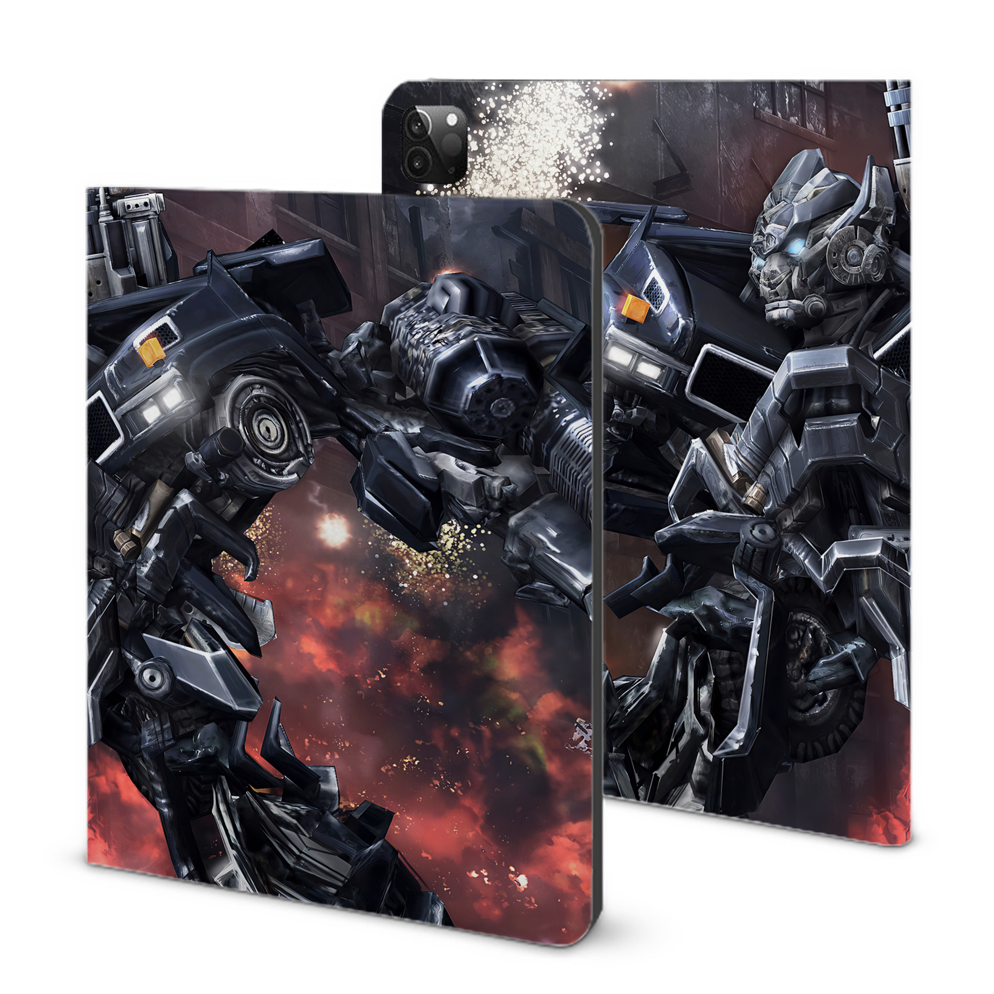 （画像用） Transformers トランスフォーマー IPadケース ペンホルダー付き ブックスタイルデザイン
